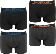 Majtki męskie - Bokserki męskie retro Brubaker - 4-pak retro szortów - Bokserki hipster z elastycznym pasem Wygodne i oddychające bez rozcięcia - Bielizna męska wykonana z bawełny i Lycry® - miniaturka - grafika 1