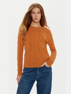 Swetry damskie - Tommy Hilfiger Sweter WW0WW43586 Pomarańczowy Regular Fit - miniaturka - grafika 1