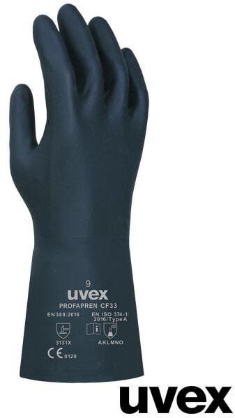 RUVEX-FAPREN - Rękawice ochronne z kauczuku neoprenowego, wew. powierzchnia flok, co ułatwia wkładanie i zdejmowanie 10