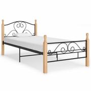 Łóżka - Rama łóżka czarna, metalowa, 100x200 - miniaturka - grafika 1