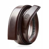 Paski - BETLEWSKI brązowy pasek męski skórzany bez klamry - miniaturka - grafika 1