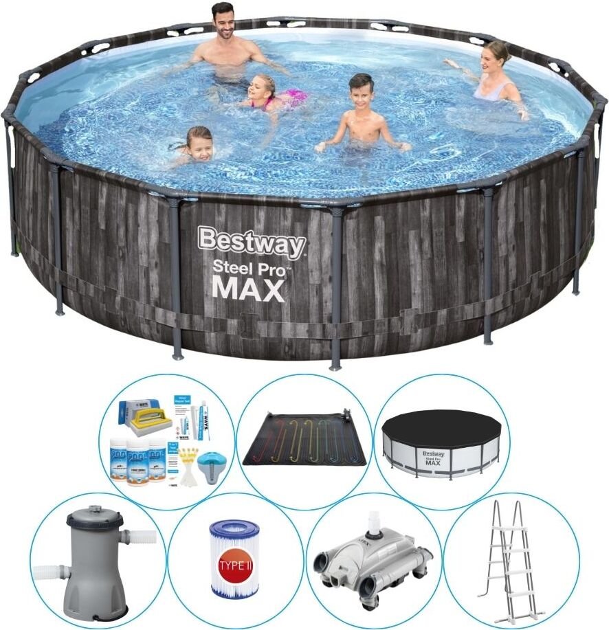 Basen Super Deal - Bestway Steel Pro MAX Wood 427x107 cm Rund