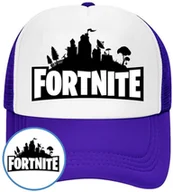 Czapki i chusty sportowe męskie - Czapka z Daszkiem Fortnite Niebieska z Nadrukiem Na Lato Siatka Bejsbolówka - miniaturka - grafika 1