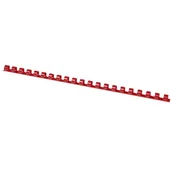 Grzbiety do bindownic - Grzbiety do bindowania OFFICE PRODUCTS 12mm czerwone plastikowe 100szt. - miniaturka - grafika 1