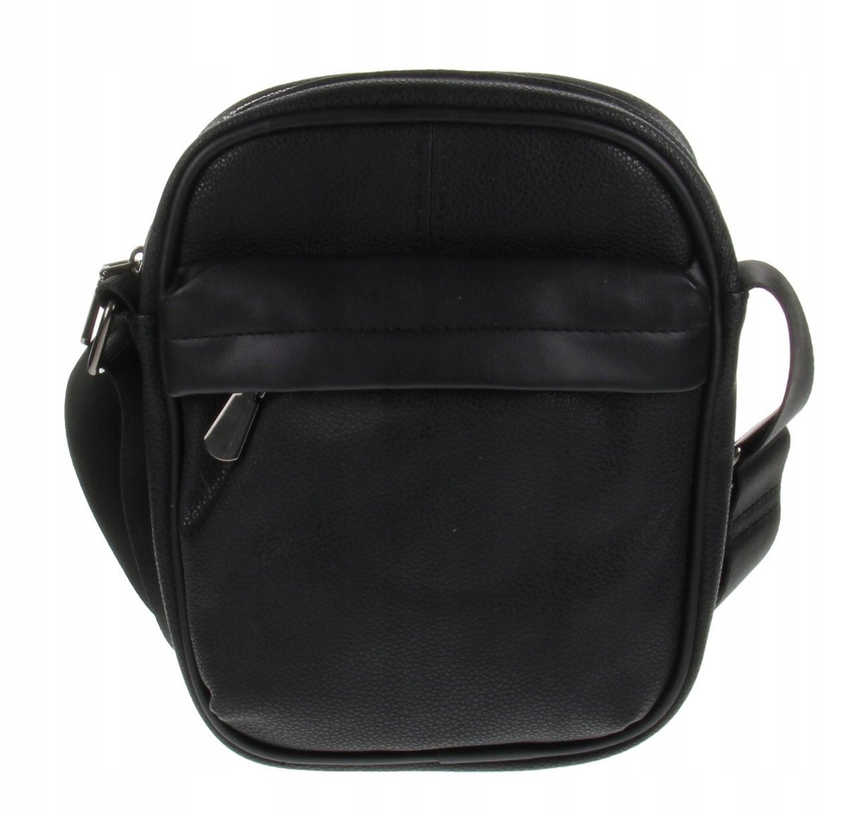 Męska Czarna Saszetka na Pasku na Zamek Casual Ż5e