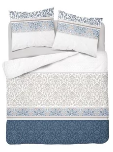 Pościel flanelowa 220x200 Ornamentowa szaro niebieska 4148 - Pościel - miniaturka - grafika 1