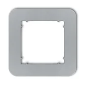 Klawisze i ramki - Karlik Ramka pojedyncza zaokrąglona MINI - srebrny metalik - miniaturka - grafika 1