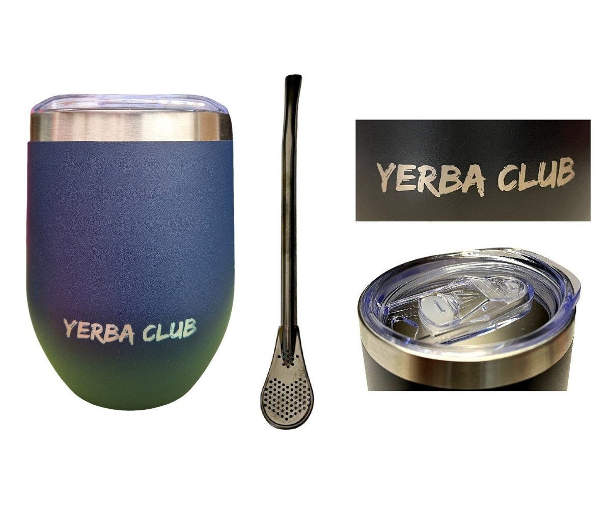 Zestaw Matero + Bombilla Yerba Club Granat 350ml