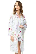 Bielizna nocna - Peniuar w kwiaty Flores : Kolor - Druk w Kwiaty, Rozmiar - 44 - miniaturka - grafika 1