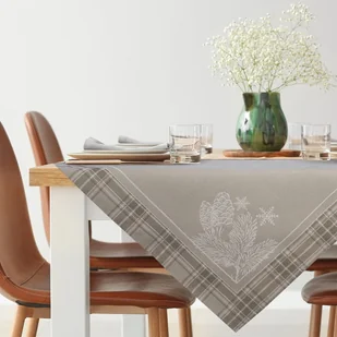 Bieżnik gobelinowy 90x90cm ciemnobeżowy – Elegancja na stole - Obrusy i serwetki - miniaturka - grafika 1