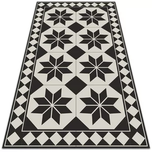 Modny dywan winylowy Czarno-białe gwiazdy 120x180 cm - Dywany - miniaturka - grafika 1