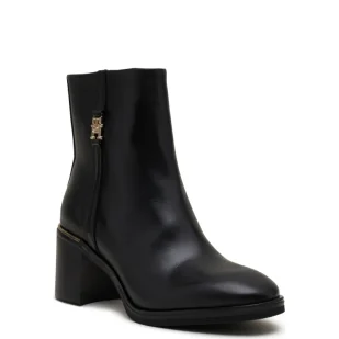 Tommy Hilfiger Skórzane botki - Botki damskie - miniaturka - grafika 1