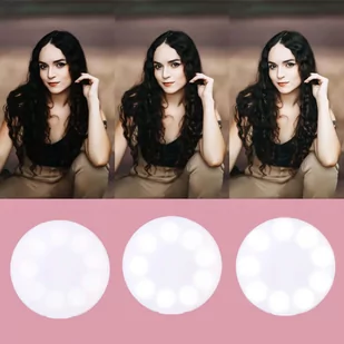 Lampka LED Alogy Mini Selfie Ring Klips do nagrywania robienia zdjęć do telefonu z klipsem Różowa - Selfie stick - miniaturka - grafika 4