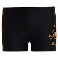 Kąpielówki dla chłopców - adidas HD2165 Lion King Brief Swimsuit Boy's Black/semi solar Gold 910A - miniaturka - grafika 1