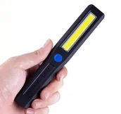 Latarki - Latarka mała Lampka Mocna Led Cob z magnesem Aaa - miniaturka - grafika 1