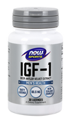 Witaminy i minerały dla sportowców - Now® Foods NOW IGF-1 Deer Antler Velvet Extract, 30 pastylek do żucia - miniaturka - grafika 1