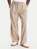 Spodnie męskie - Tommy Hilfiger Spodnie materiałowe F1 Movie Public MW0MW41373 Beżowy Straight Fit - miniaturka - grafika 1