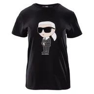 Koszulki i topy damskie - Damska Koszulka z krótkim rękawem KARL LAGERFELD IKONIK 2.0 KARL T-SHIRT 230W1700-999 – Czarny - miniaturka - grafika 1