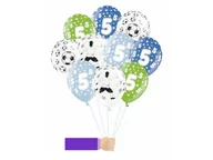 Balony i akcesoria - BUKIET BALONÓW Z HELEM 60% 5 URODZINY 10szt - miniaturka - grafika 1