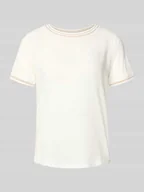 Koszulki i topy damskie - T-shirt z mieszanki wiskozy i elastanu z okrągłym dekoltem - miniaturka - grafika 1