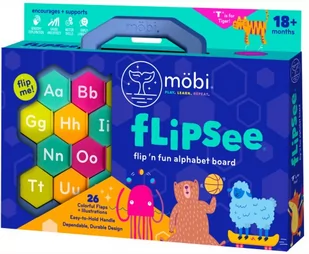 Flipsee Tablica z Okienkami Alfabet - Mały naukowiec - miniaturka - grafika 1