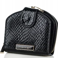 Portfele - Portfel MONNARI Skóra Naturalna CZARNY Podkówka - miniaturka - grafika 1