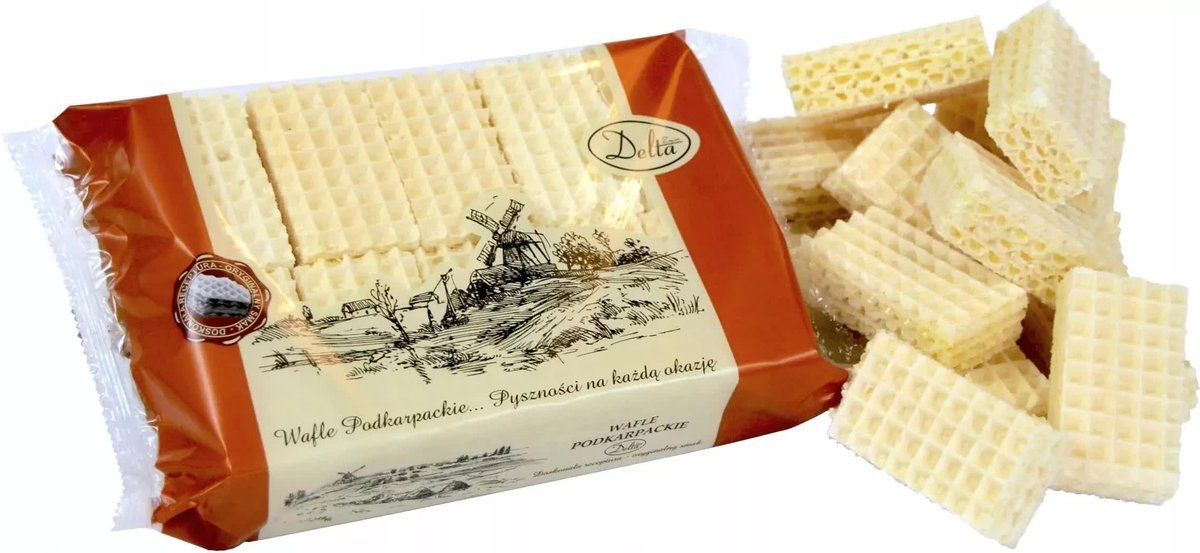 DELTA 450G WAFLE Z MASĄ KARMELOWĄ