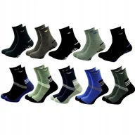 Skarpetki męskie - 10x Skarpety Męskie BEZUCISKOWE RÓŻNE WZORY Skarpetki Bawełna 95% 42-46 - miniaturka - grafika 1