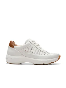 Clarks Skórzane sneakersy "Tivoli Grace" w kolorze kremowym - Trampki damskie - miniaturka - grafika 1