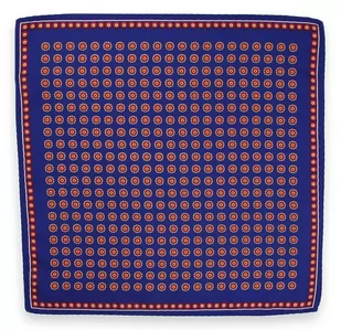 Poszetka w Grochy - 28x28 cm - Alties, Niebiesko-Czerwona - Apaszki i szaliki męskie - miniaturka - grafika 1