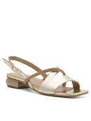 Sandały damskie - Badura Sandały BRITTOLI-A023 Złoty - miniaturka - grafika 1