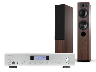 Rotel A12 MkII (srebrny) + Tesi 5 (mokka) - Zestawy stereo - miniaturka - grafika 1