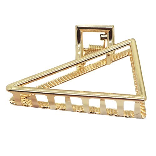 Klamra do Włosów Złota Duża Spinka Trójkąt Metalowa Lekka i Wytrzymała