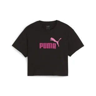 Krótka koszulka dziewczęca Puma Logo - Odzież sportowa dziecięca - miniaturka - grafika 1