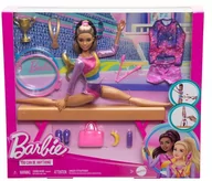 Lalki dla dziewczynek - Lalka Barbie Gimnastyczka Made To Move HRG53 z akcesoriami - miniaturka - grafika 1