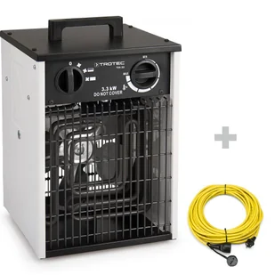 Trotec Nagrzewnica elektryczna TDS 20 biała + Przedłużacz Profi 20 m / 230 V / 2,5 mm² - Nagrzewnice - miniaturka - grafika 4