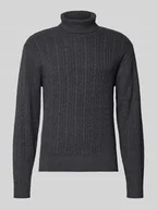 Swetry męskie - Golf ze ściegiem warkoczowym model ‘JORDEN’ - miniaturka - grafika 1