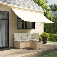 Markizy - vidaXL Markiza zwijana, kremowa, 300x150 cm, tkanina i stal - miniaturka - grafika 1