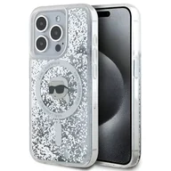 Etui i futerały do telefonów - Karl Lagerfeld KLHMP15XLGKISGH iPhone 15 Pro Max 6.7" hardcase transparent Liquid Glitter Karl Head Magsafe - miniaturka - grafika 1