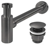 Syfony - Rea Syfon umywalkowy Rea z korkiem klik-klak Rea Tytan - miniaturka - grafika 1