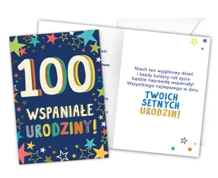 Karnet LKL-096 100. urodziny - Kartki okolicznościowe i zaproszenia - miniaturka - grafika 1