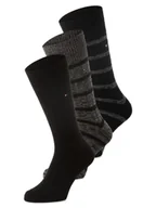 Skarpetki męskie - Tommy Hilfiger Skarpety pakowane po 3 szt. Mężczyźni czarny jednolity, 39-42 - miniaturka - grafika 1