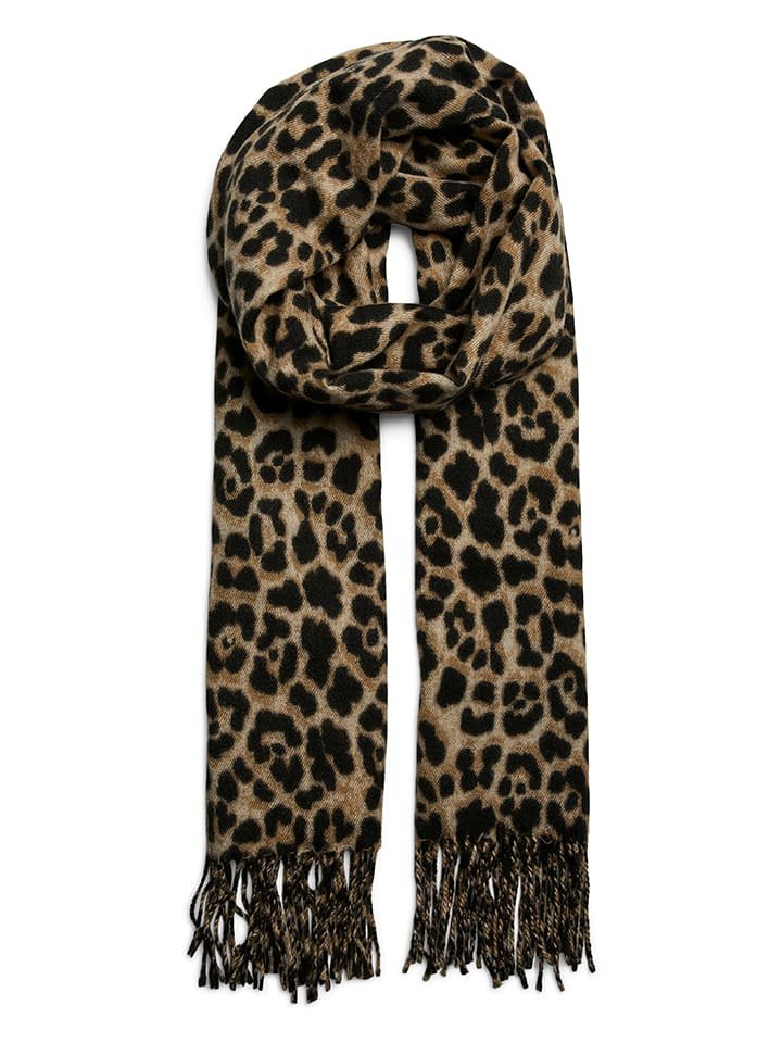 Pieces Szal w kolorze jasnobrązowym