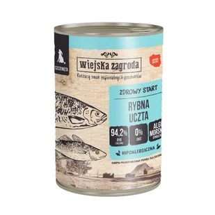 Wiejska Zagroda Rybna uczta 12x400g dla szczeniąt - Mokra karma dla psów - miniaturka - grafika 1