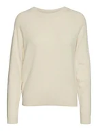 Swetry damskie - Vero Moda Sweter w kolorze beżowym - miniaturka - grafika 1