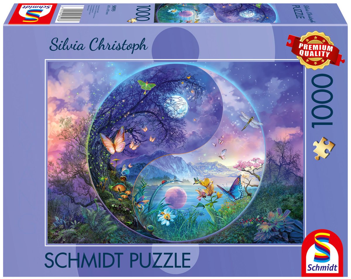 Schmidt, Puzzle PQ SILVIA CHRISTOPH Fantastyczny świat owadów (Yin & Yang), 1000 el.