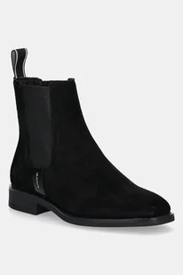Gant sztyblety zamszowe Fayy damskie kolor czarny na płaskim obcasie 31553127 - Botki damskie - miniaturka - grafika 1