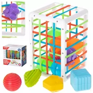 Sortery dla dzieci - Kostka elastyczna układanka sorter kształtów zabawka wtykana prostokąt - miniaturka - grafika 1
