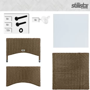 STOLIK OGRODOWY KAWOWY 50X50 TECHNORATTAN TARAS - Ławy i stoliki kawowe - miniaturka - grafika 3