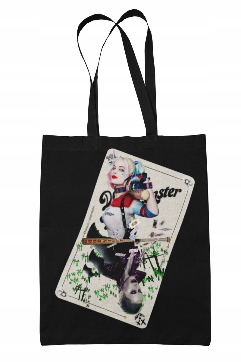 Torba Shopper-materiał-na ramie-Harley Quinn-joker